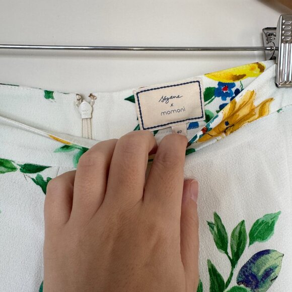 Sézane x Momoni Louella Lemon Floral Midi Skirt | Size 40 - Picture 4 of 6